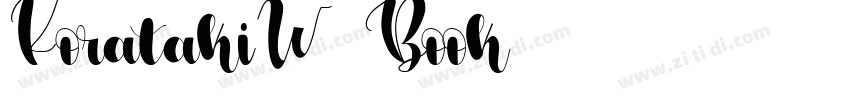 KoratakiW01 Book字体转换